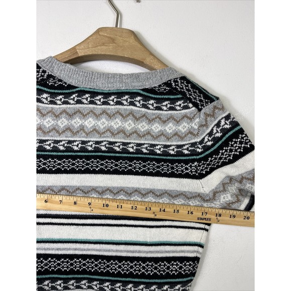 Old Navy Women's Lambs Wool Blend Fair Isle Pullover V Neck Sweater XS NWT $24 - Picture 6 of 7